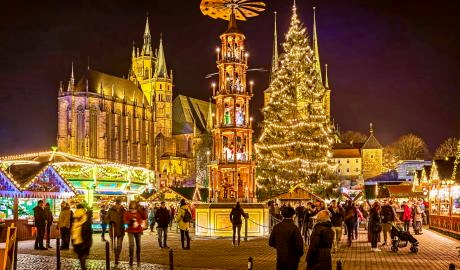 Urlaub Deutschland Reisen - Weihnachten liegt in der Luft – Weihnachtsmarkt Erfurt